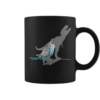 T-Rex Budgerigar Shadow Budgie Parakeet Pet Bird Lover Coffee Mug - Monsterry UK