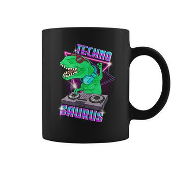 T-Rex Dj Dinosaur Disk Jockey House Techno Music Festival Coffee Mug - Monsterry CA