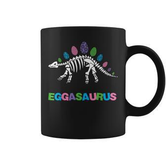 T Rex Eggasaurus Easter Day Skeleton Stegosaurus Dinosaur Coffee Mug - Seseable