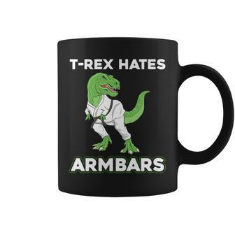 T-Rex Hates Armbars Bjj Jiu Jitsu Coffee Mug - Monsterry CA