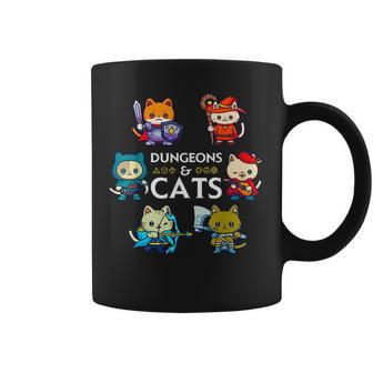 Tabletop Gaming Cats Rpg D20 Nerdy Fantasy Gamer Cat Coffee Mug - Thegiftio UK