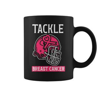 Tackle Breast Cancer Football Breast Cancer Awareness Coffee Mug - Thegiftio UK