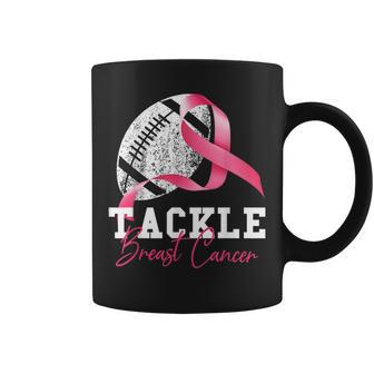 Tackle Breast Cancer Football Survivor Pink Ribbon Awareness Coffee Mug | Crazezy AU