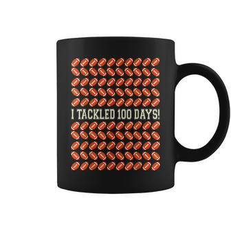 I Tackled 100 Days Of School Football 100Th Day Coffee Mug - Monsterry