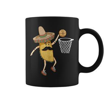 Taco Basketball Slam Dunk Sports Cinco De Mayo Coffee Mug - Monsterry