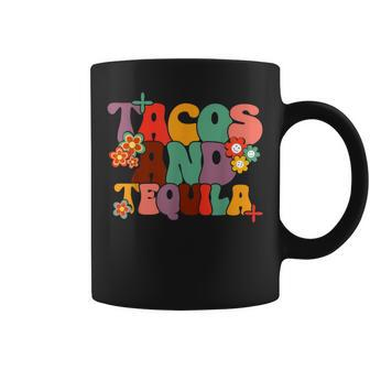 Tacos And Tequila Cinco De Mayo Groovy Mexican Drinking Coffee Mug - Monsterry
