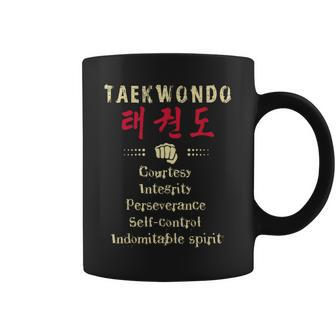 Taekwondo 5 Tenets Martial Arts WtItf Coffee Mug - Thegiftio UK