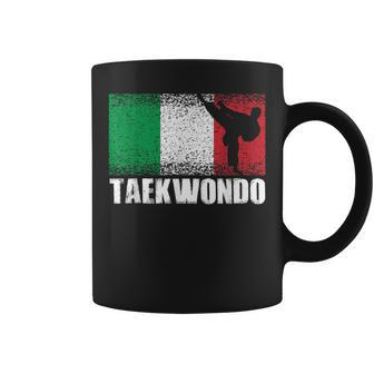 Taekwondo Sport Italy Flag Italian Martial Artist Coffee Mug - Monsterry CA