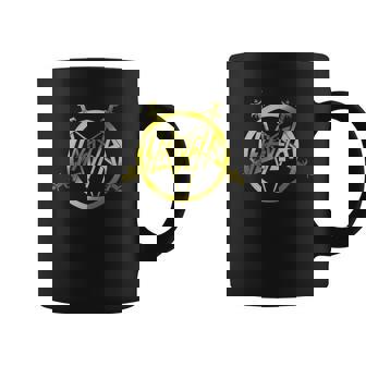 Tasse Noir Logo Jaune, Style Rock et Metal pour Fans - Cadeauxyz