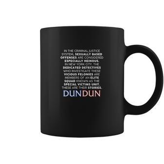Tasse Noir Unité Victimes Spéciales, Texte Série Culte DUN DUN - Cadeauxyz