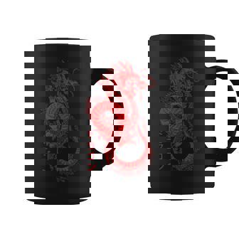 Tatouage Japonais Esthétique Dragon Rouge Symbole Kanji Japon Tasse - Cadeauxyz