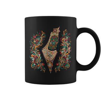 Tatreez Tapestry The Map Of Palestine Coffee Mug - Monsterry DE