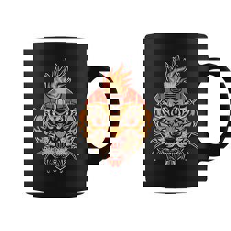 Tatuaje Tradicional Americano De Tigre De Corazón Sagrado Taza de café - Regaloses