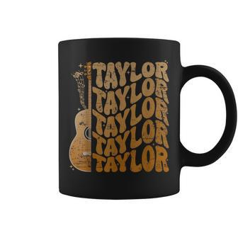 Taylor First Name I Love Taylor Girl Groovy 80'S Vintage Coffee Mug - Seseable
