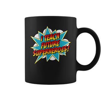 I Teach Superheroes Retro Comic Super Teacher Graphic Coffee Mug - Thegiftio UK