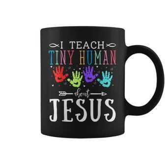 I Teach Tiny Humans About Jesus Teacher Sunday School Squad Coffee Mug - Thegiftio UK