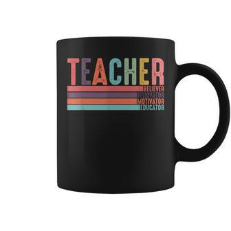 Teacher Believer Innovator Motivator Educator Coffee Mug | Mazezy AU