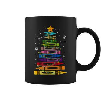 Teacher Christmas Crayon Tree Light Student Pajama Matching Coffee Mug - Thegiftio UK