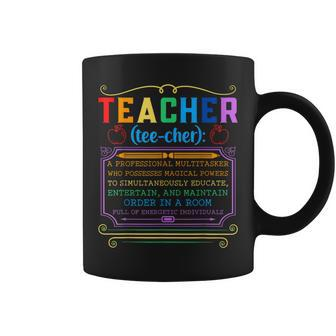 Teacher Definition Teaching School Teacher Coffee Mug - Seseable