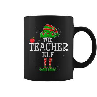Teacher Elf Matching Family Group Christmas Party Pajama Coffee Mug - Thegiftio UK