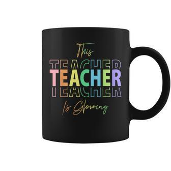 This Teacher Is Glowing Hello Summer End Of School Coffee Mug | Mazezy