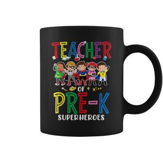 Teacher Of Pre K Superheroes Teacher New School Year Coffee Mug - Thegiftio UK