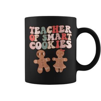 Teacher Of Smart Cookies Retro Groovy Gingerbread Coffee Mug - Monsterry UK