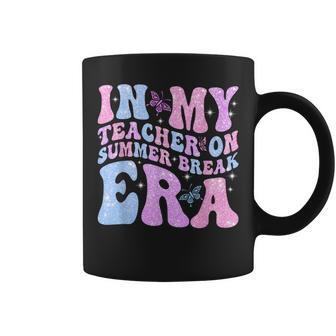 In My Teacher On Summer Break Era Groovy Summer Vibe Teacher Coffee Mug - Seseable