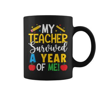 My Teacher Survived A Year Of Me End Of School Year Coffee Mug - Seseable