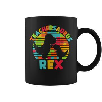 Teacheraurus Rex Preschool Teacher Dinosaur Pre-K Dino Coffee Mug - Monsterry DE
