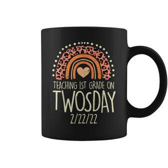Teaching 1St Grade On Twosday 22222 Twos Day 2022 Teacher Coffee Mug - Monsterry