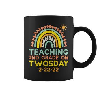 Teaching 2Nd Grade Twosday 2-22-22 Rainbow 2S Teacher Women Coffee Mug - Monsterry AU