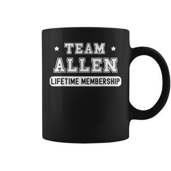 Team Allen Lifetime Membership Family Last Name Coffee Mug - Seseable