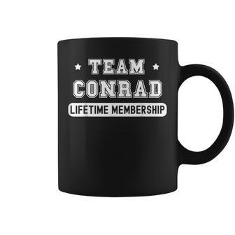 Team Conrad Lifetime Membership Family Last Name Coffee Mug - Seseable