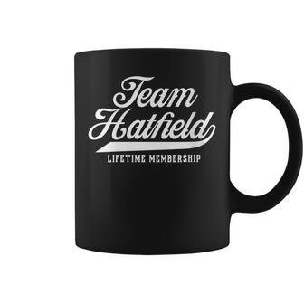 Team Hatfield Lifetime Membership Family Surname Last Name Coffee Mug - Seseable