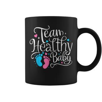 Team Healthy Baby Shower Gender Reveal Party Coffee Mug - Monsterry