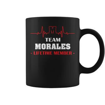 Team Morales Lifetime Member Family Youth Father's Day Coffee Mug - Seseable