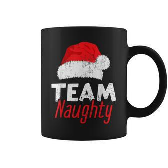 Team Naughty With Santa Claus Hat For Christmas Coffee Mug - Thegiftio UK