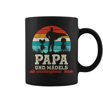 Team Papa Tochter Zwei Kinderatertag Bester Super Papa Tassen - Geschenkecke