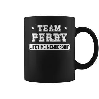 Team Perry Lifetime Membership Family Last Name Coffee Mug - Seseable
