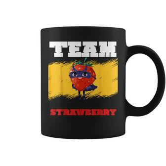 Team Strawberry Healthy Superhero Good Food Coffee Mug | Mazezy