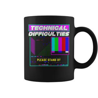 Technical Difficulties Glitch Tech Vaporwave Retro Tv Techie Coffee Mug - Monsterry UK