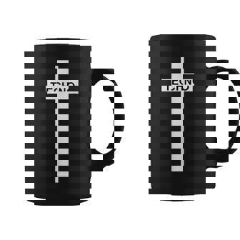 Techno Religion Cruz Blanca Regalo Techno Camiseta Taza de café - Regaloses