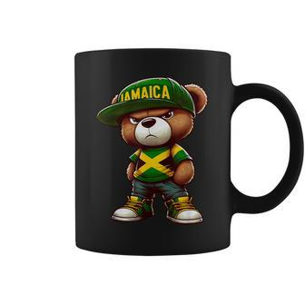 Teddy Bear Jamaica Flag Jamaican Clothing & Women Coffee Mug | Mazezy UK