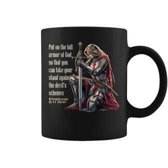 Templar Knight Christian Bible Verse Saying Lord Coffee Mug - Monsterry
