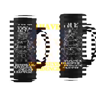 Tengo Tendencias Homosexuales Duro Edgy Esqueleto Meme Taza de café - Regaloses
