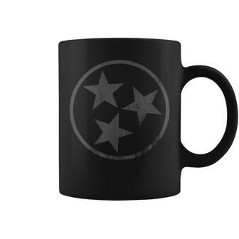 Tennessee Flag Gray Stars Volunr State Vintage Coffee Mug - Monsterry DE