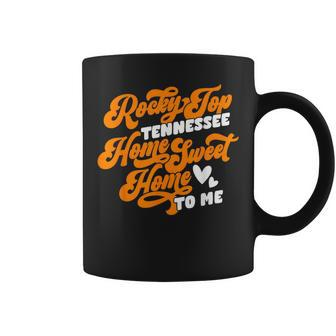 Tennessee Orange White Rocky Tn Home Sweet Home Top Retro Coffee Mug - Thegiftio UK