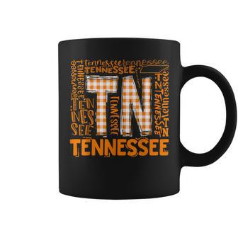 Tennessee State Flag Orange Plaid Tn Coffee Mug - Thegiftio UK