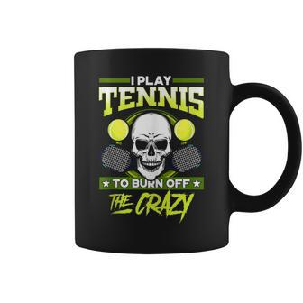 Tennis Players Play Tennis Burn Off Crazy Coffee Mug - Monsterry